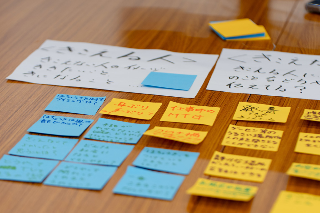 聞こえないが強みになる@タリーズ西宝店｜WSの様子